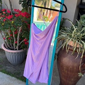 Backless Split Hem Dress